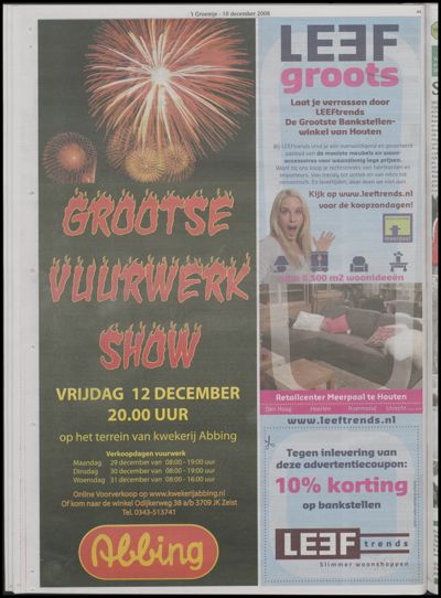 Wijks Nieuws / Bunniks Nieuws, 10 december 2008 (nr. 50, jrg. 44)