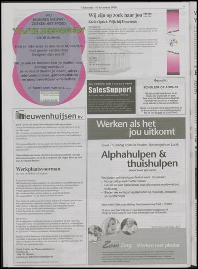Wijks Nieuws / Bunniks Nieuws, 10 december 2008 (nr. 50, jrg. 44)