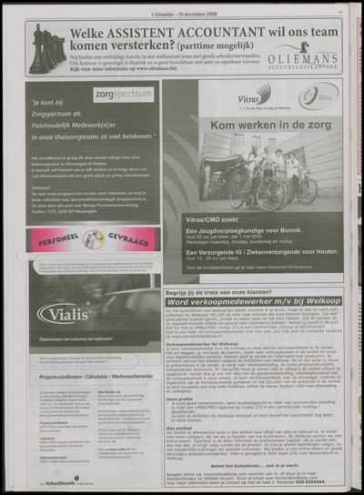 Wijks Nieuws / Bunniks Nieuws, 10 december 2008 (nr. 50, jrg. 44)