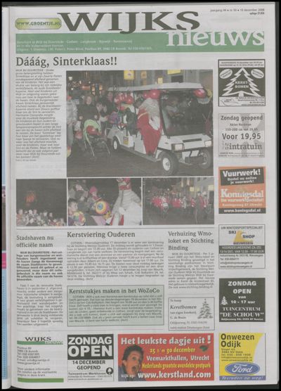 Wijks Nieuws / Bunniks Nieuws, 10 december 2008 (nr. 50, jrg. 44)