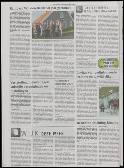 Wijks Nieuws / Bunniks Nieuws, 10 december 2008 (nr. 50, jrg. 44)