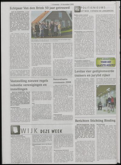 Wijks Nieuws / Bunniks Nieuws, 10 december 2008 (nr. 50, jrg. 44)