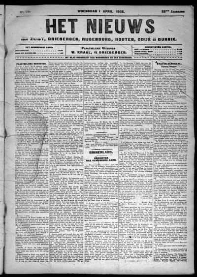 Het Nieuws, 1 april 1908 (nr. 26, jrg. 28)