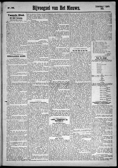 Het Nieuws, 1 april 1911 (nr. 26, jrg. 31)