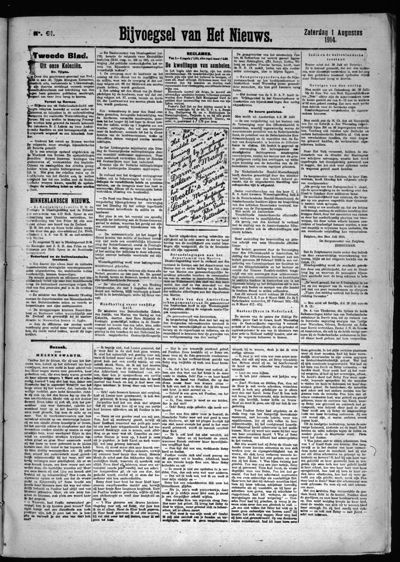 Het Nieuws, 1 augustus 1914 (nr. 61, jrg. 34)