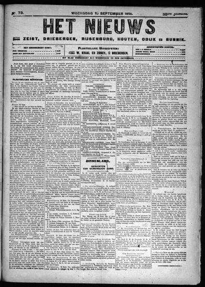 Het Nieuws, 16 september 1915 (nr. 73, jrg. 35)