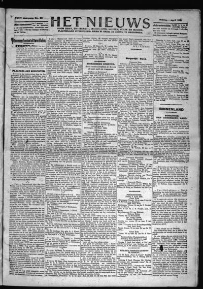 Het Nieuws, 1 april 1921 (nr. 26, jrg. 41)