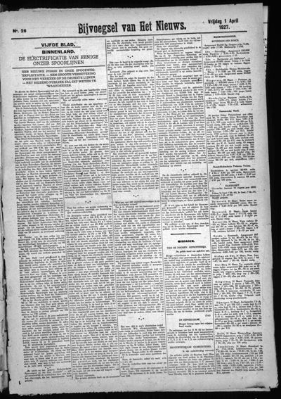 Het Nieuws, 1 april 1927 (nr. 26, jrg. 47)
