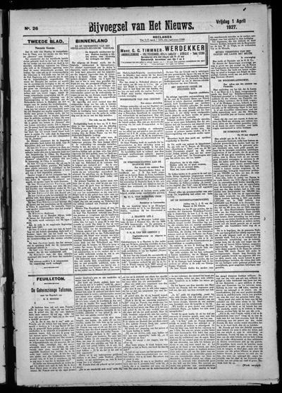 Het Nieuws, 1 april 1927 (nr. 26, jrg. 47)