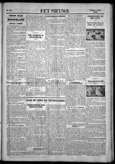 Het Nieuws, 1 april 1932 (nr. 26, jrg. 52)