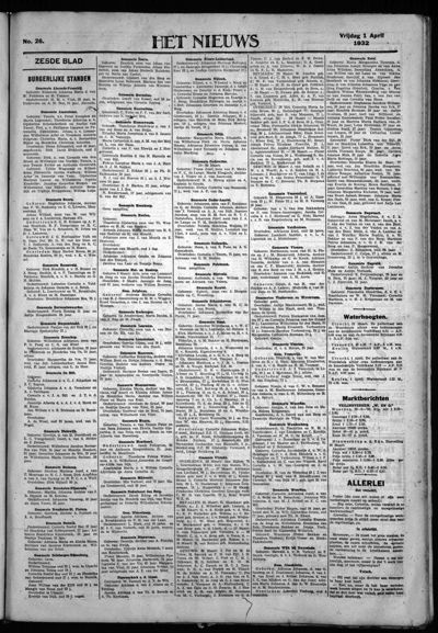 Het Nieuws, 1 april 1932 (nr. 26, jrg. 52)