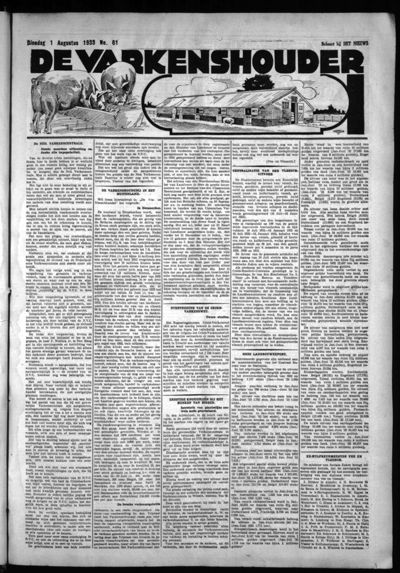Het Nieuws, 1 augustus 1933 (nr. 61, jrg. 53)