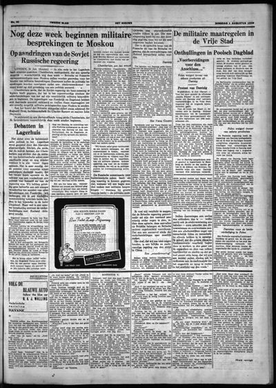Het Nieuws, 1 augustus 1939 (nr. 61, jrg. 59)