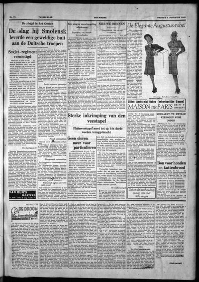 Het Nieuws, 1 augustus 1941 (nr. 61, jrg. 61)