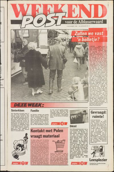 Weekend Post, 15 november 1991