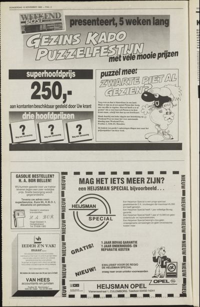 Weekend Post, 15 november 1991
