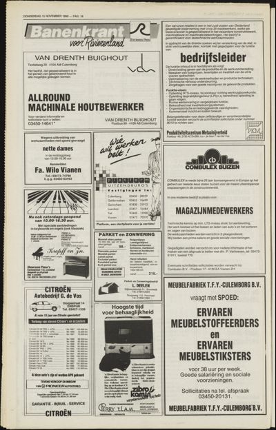 Weekend Post, 15 november 1991