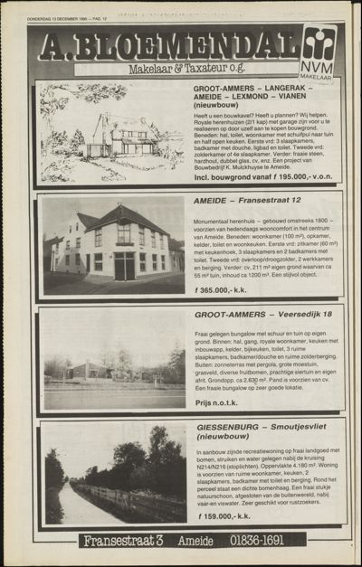 Weekend Post, 13 december 1991