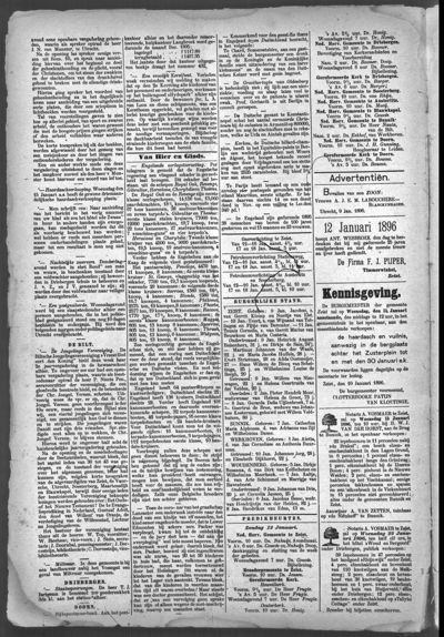 Weekbode, 11 januari 1896 (nr. 4, jrg. 33)