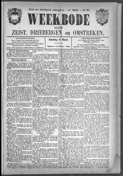 Weekbode, 31 maart 1896 (nr. 24, jrg. 33)