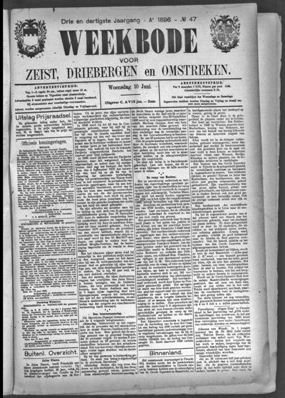 Weekbode, 10 juni 1896 (nr. 47, jrg. 33)