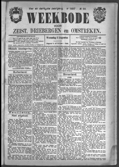Weekbode, 11 augustus 1897 (nr. 64, jrg. 34)