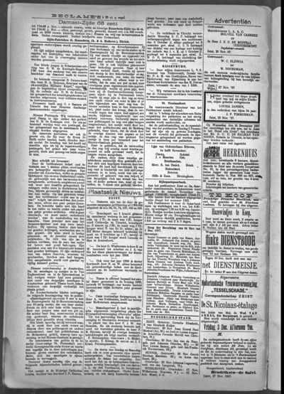 Weekbode, 1 december 1897 (nr. 96, jrg. 34)