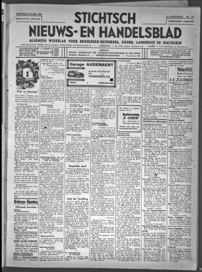 Stichts Nieuws- en Handelsblad, 1 januari 1937 (nr. 32, jrg. 1)