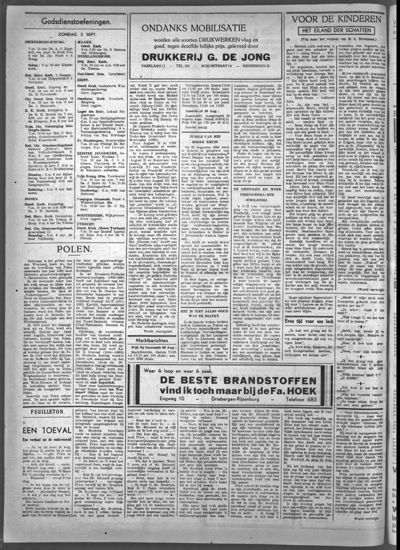Stichts Nieuws- en Handelsblad, 1 september 1939 (nr. 15, jrg. 4)