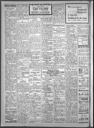 Stichts Nieuws- en Handelsblad, 10 november 1939 (nr. 25, jrg. 4)