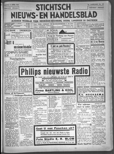 Stichts Nieuws- en Handelsblad, 11 april 1941 (nr. 45, jrg. 5)