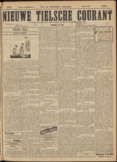 Nieuwe Tielsche Courant, 22 juli 1927