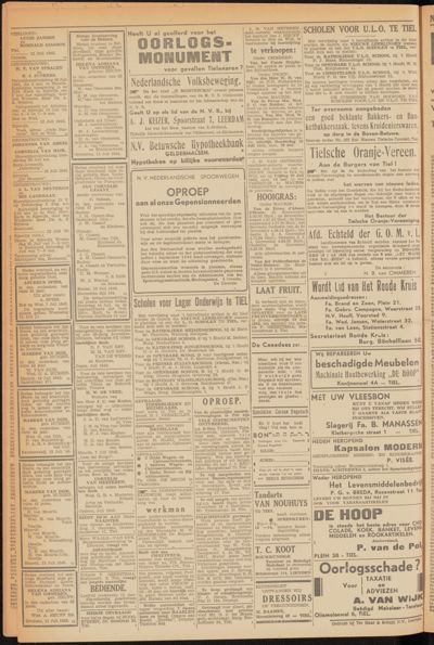 Nieuwe Tielsche Courant, 14 juli 1945