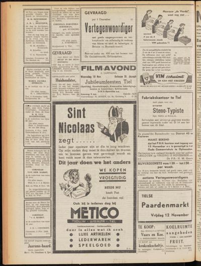 Nieuwe Tielsche Courant, 9 november 1948