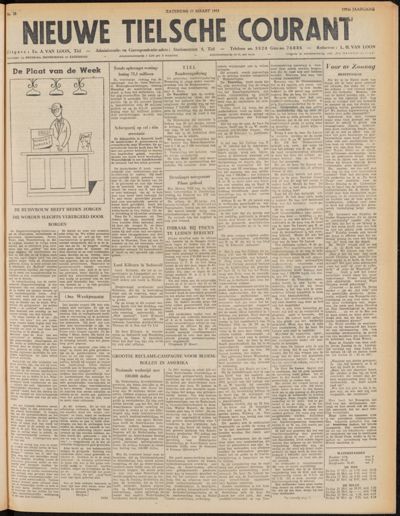 Nieuwe Tielsche Courant, 15 maart 1952