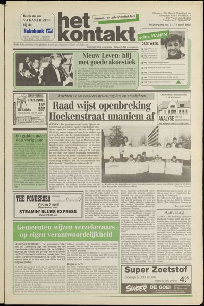 Het Kontakt Vianen, 1 april 1992