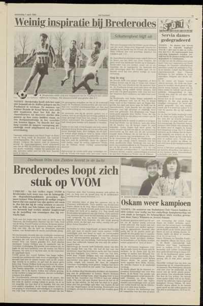 Het Kontakt Vianen, 1 april 1992