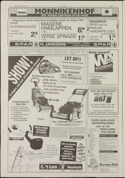 Het Kontakt Vianen, 20 april 1993