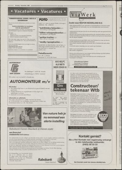 Het Kontakt Vianen, 1 december 1997