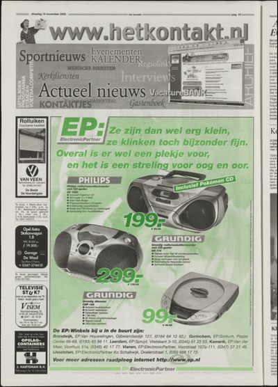 Het Kontakt Vianen, 14 november 1999