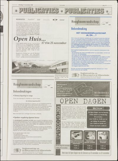 Het Kontakt Vianen, 14 november 1999