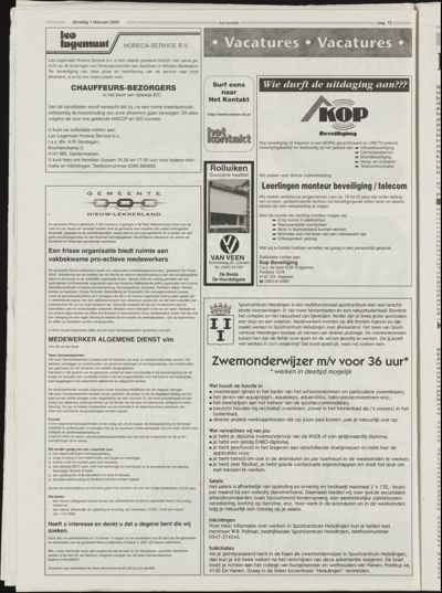 Het Kontakt Vianen, 1 februari 2000