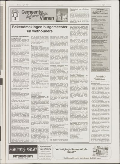 Het Kontakt Vianen, 1 augustus 2000