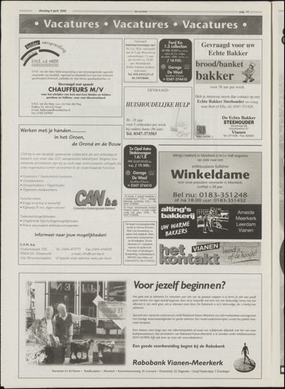 Het Kontakt Vianen, 1 augustus 2000