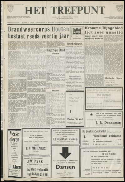 Het Trefpunt, 11 augustus 1966 (nr. 3, jrg. 3)