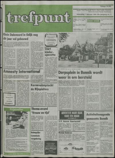 Het Trefpunt, 1 februari 1984 (nr. 5, jrg. 20)