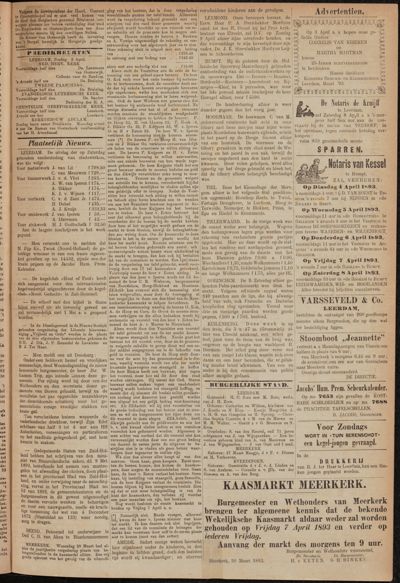 De Leerdammer, 1 april 1893