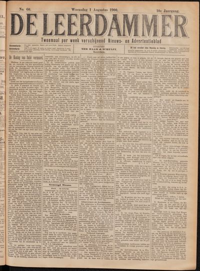 De Leerdammer, 1 augustus 1900