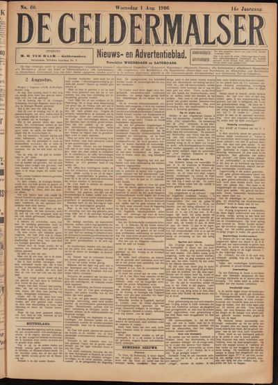 De Leerdammer, 1 augustus 1906