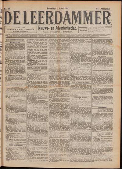 De Leerdammer, 1 april 1911